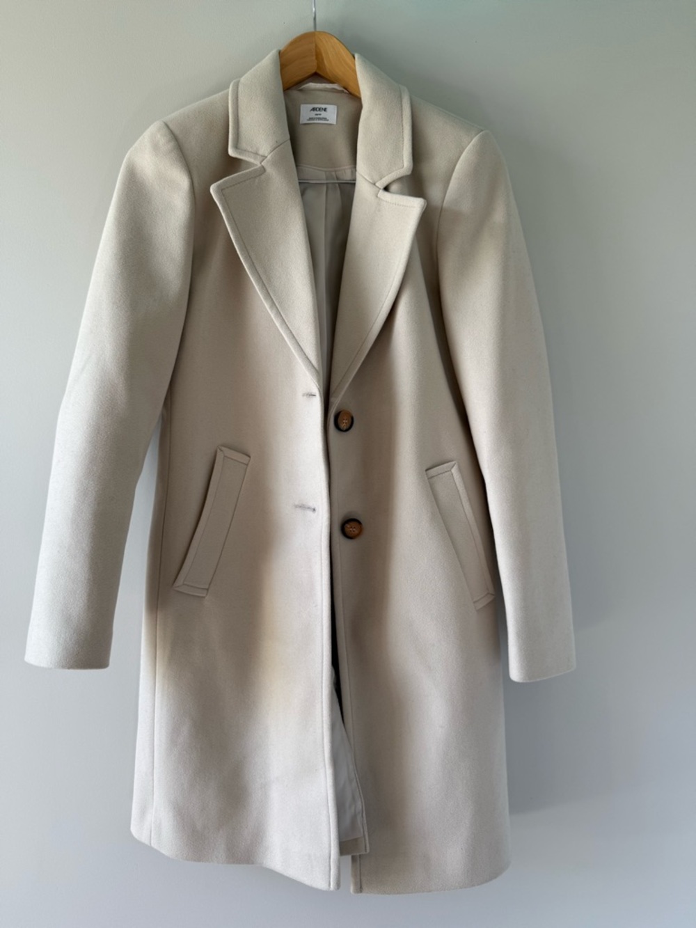 Ardene Cream Single-Breasted Pea Coat